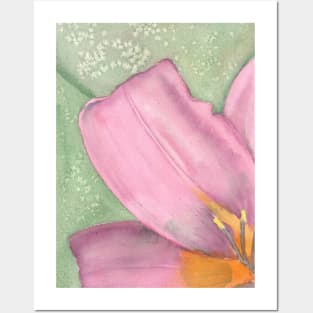 Daylily, original watercolor painting Posters and Art